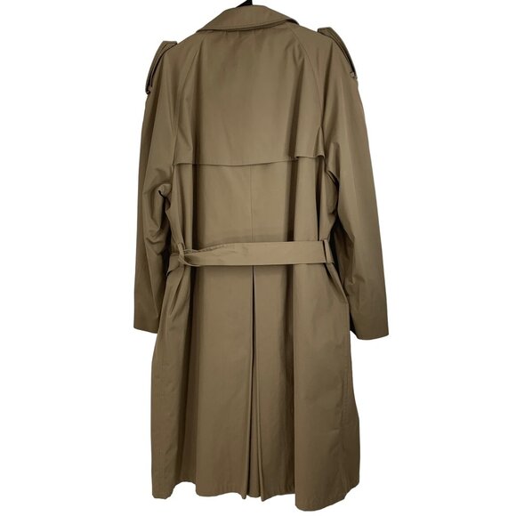 Vintage Botany 500 Trench Coat Men 46R Zip Out Lining Leather Hardware EUC 7000 - Picture 12 of 16